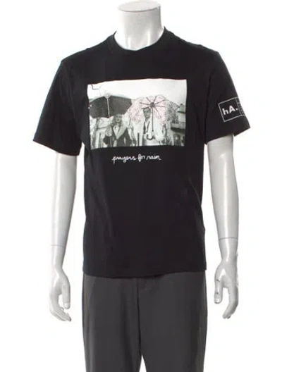 Pre-owned Haculla Graphic Print Crew Neck T-shirt In Black