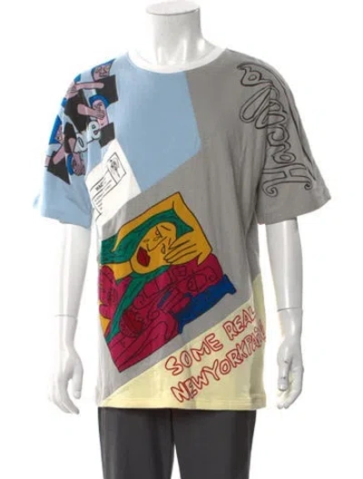 Pre-owned Haculla Graphic Print Crew Neck T-shirt In Gray