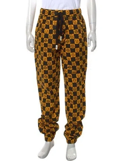 Pre-owned Haculla Graphic Print Joggers In Yellow