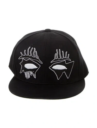 Pre-owned Haculla Hat With Embroidery Eyes And Under Brim Print In Black