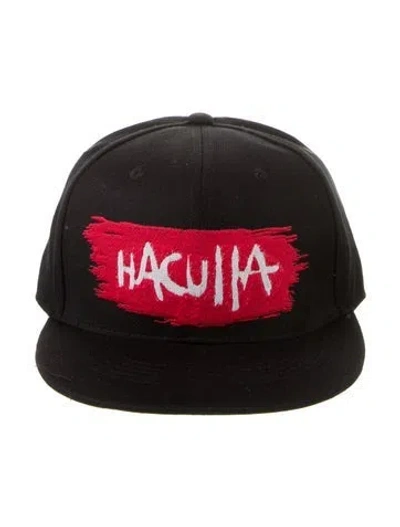 Pre-owned Haculla Hat With Paint Embroidery Stroke In Black