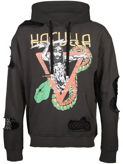 Haculla In Concert Distressed-effect Hoodie In Grey