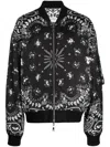 Haculla Paisley-print Reversible Bomber Jacket In Black