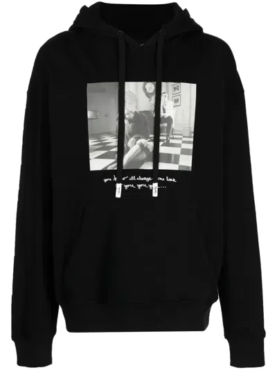 Haculla Photograph-print Drawstring Cotton Hoodie In Black
