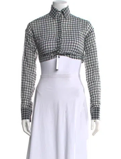 Pre-owned Haculla Plaid Print Long Sleeve Button-up Top W/ Tags In Multicolor