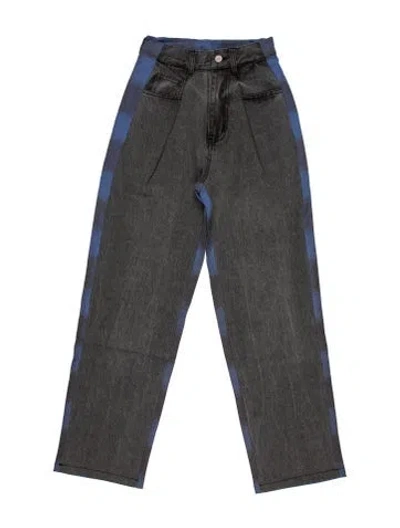 Pre-owned Haculla Plaid Print Wide Leg Pants In Blue