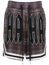 Haculla Praising Plaid Basketball Shorts In Black