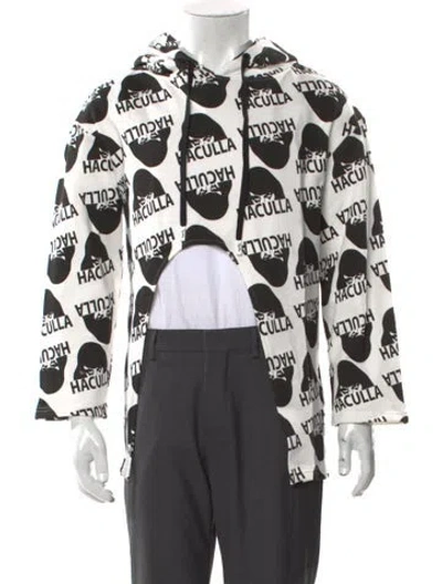 Pre-owned Haculla Printed Crew Neck Hoodie In Black