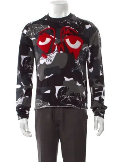 Pre-owned Haculla Printed Crew Neck Sweatshirt W/ Tags In Black