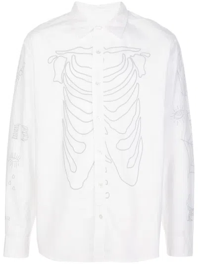 Haculla Tatted Woven Shirt In White