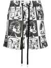 Haculla This Is Chess Checked Track Shorts In Black
