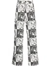Haculla This Is Chess Checkerboard Jeans In Black