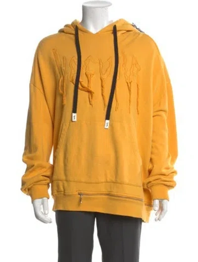 Pre-owned Haculla V-neck Long Sleeve Hoodie In Yellow