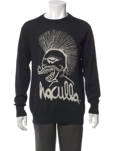 Pre-owned Haculla Wool Graphic Print Pullover In Black