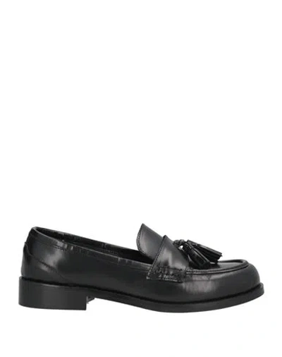 Hadel Woman Loafers Black Size 9 Leather