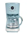 Haden Brighton 12-cup Programmable Coffee Maker In Sky Blue,chrome