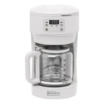 Haden Chelsea 10 Cup Digital Drip Coffee Maker With Glass Carafe, Ivory & Chrome In Ivory,chrome