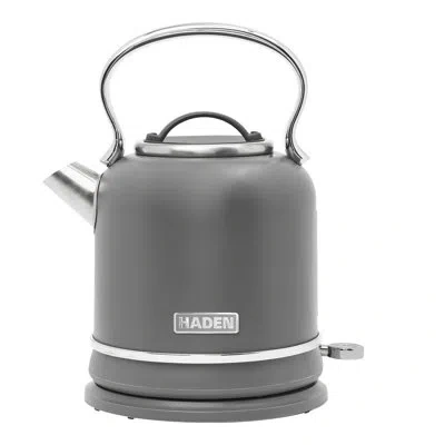 Haden Chelsea 1.7 Liter Electric Water Kettle W/ 360-degree Base, Grey & Chrome In Gray