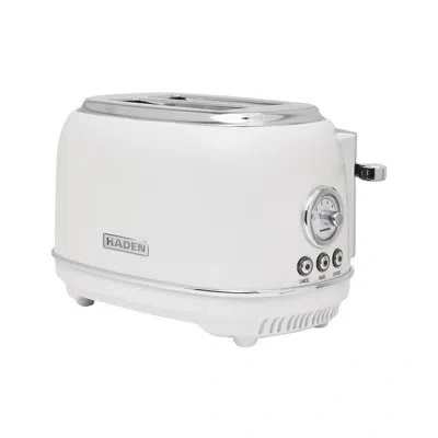 Haden Chelsea Stainless Steel 2 Slice Toaster, Extra Wide Slots, Ivory & Chrome