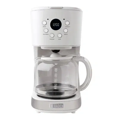 Haden Coffee Machine, 12 Cup Programmable Drip Coffee Maker In Ivory White