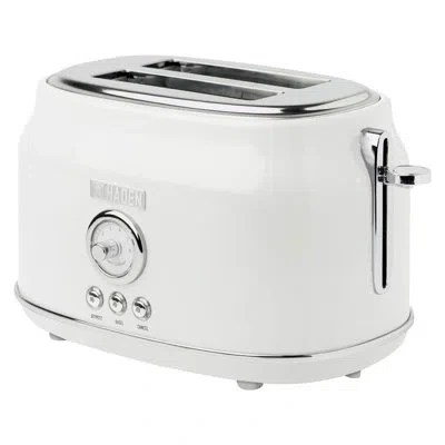 Haden Dorset 2 Slice Extra Wide Slot Stainless Steel Toaster With Tray, Ivory