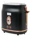Haden Dorset 2-slice Wide Slot Toaster In Black,copper