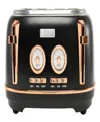 Haden Dorset 4-slice Wide Slot Toaster In Black,copper