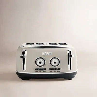 Haden Dorset 4-slice Wide Slot Toaster In Putty
