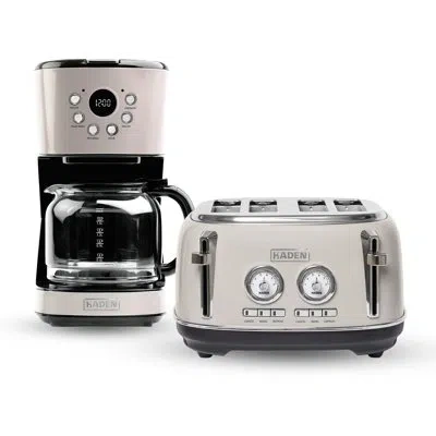 Haden Dorset Putty Bundle With 4-slice Toaster And Coffee Machine In Multi