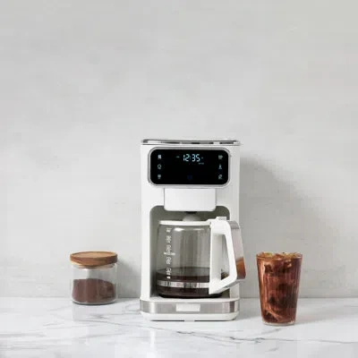 Haden Dual Brew 12 Cup Hot & Iced Digital Drip Coffee Maker With Control Settings In Ivory,chrome