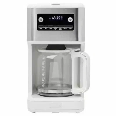 Haden Generous Brew 14 Cup Programmable Digital Coffee Maker Pot In Ivory,chrome