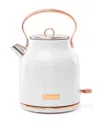 Haden Heritage 1.7 L-7 Cup Electric Kettle In Ivory,copper