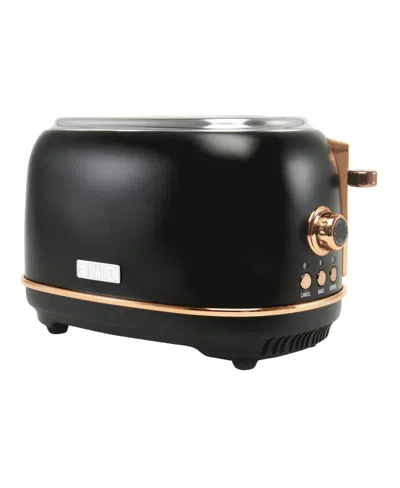 Haden Heritage 2-slice Wide Slot Toaster In Black,copper