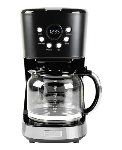 Haden Programmable 12-cup Coffee Maker In Black,chrome