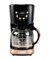 Haden Programmable 12-cup Coffee Maker In Black,copper