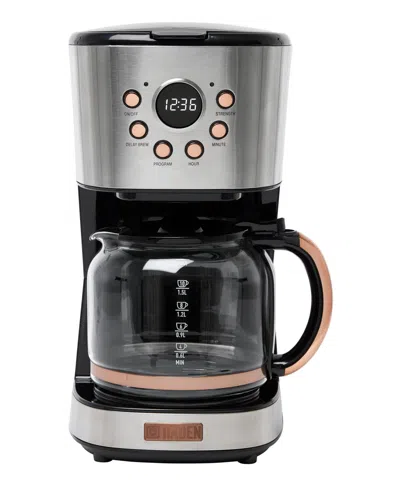 Haden Programmable 12-cup Coffee Maker In Stainless Steel,copper