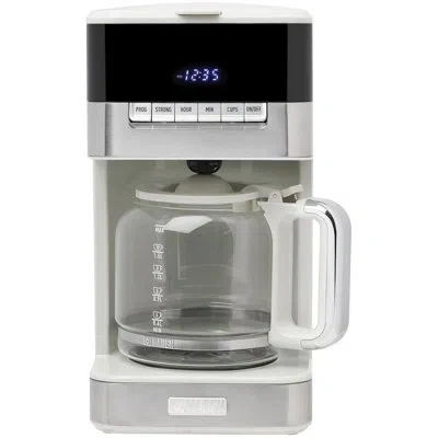 Haden Quintessential 12 Cup Programmable Digital Coffee Maker, Ivory/chrome In Ivory,chrome