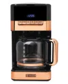 Haden Quintessential Brew 12-cup Digital Drip Coffee Maker In Black,copper