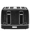 Haden Starbeck 4-slice Wide Slot Toaster In Black,chrome