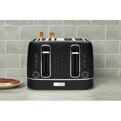 Haden Starbeck 4-slice Wide Slot Toaster In Black