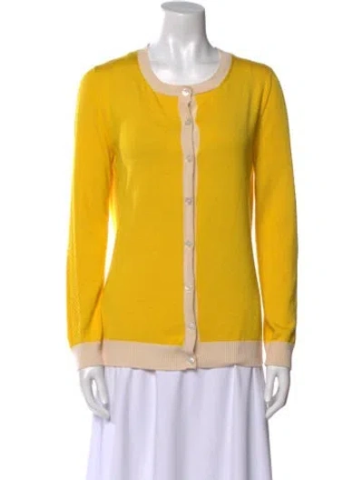 Pre-owned Hadleigh's Cashmere Crew Neck Sweater In Yellow