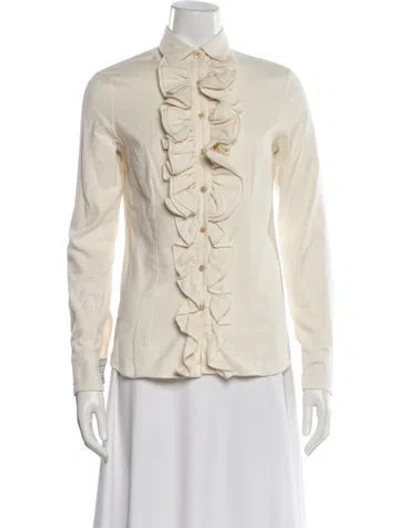 Pre-owned Hadleigh's Long Sleeve Blouse In Neutral