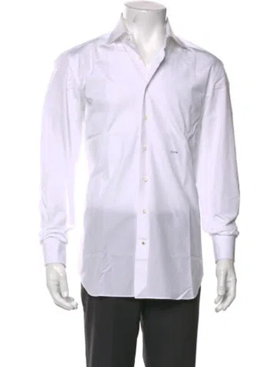 Pre-owned Hadleigh's Long Sleeve Dress Shirt In White