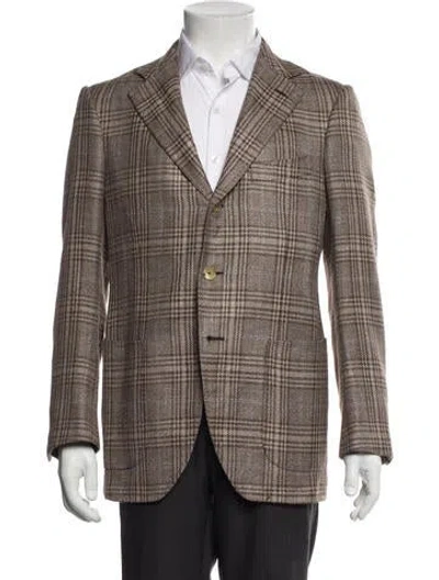 Pre-owned Hadleigh's Plaid Print Blazer In Multi