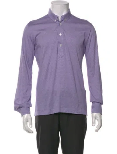 Pre-owned Hadleigh's Striped Long Sleeve Shirt In Purple