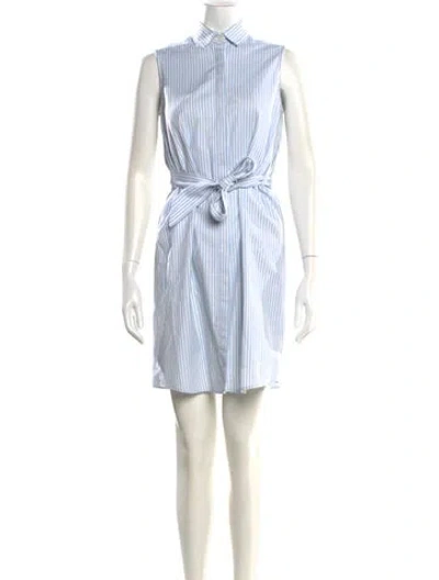 Pre-owned Hadleigh's Striped Mini Dress In Blue