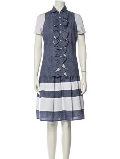 Pre-owned Hadleigh's Striped Skirt Set In Blue