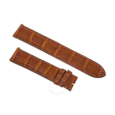 Hadley Roma Matte Honey Alligator Leather Strap In Brown