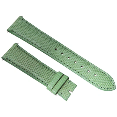 Hadley Roma Matte Pastel Green Lizard Leather Strap In Gray