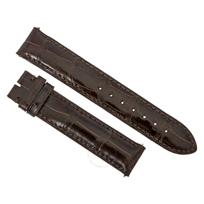 Hadley Roma Shiny Dark Brown Alligator Leather Strap